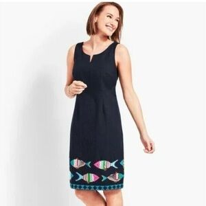 Talbots navy sleeveless sequin fish dress-new w/o tags!